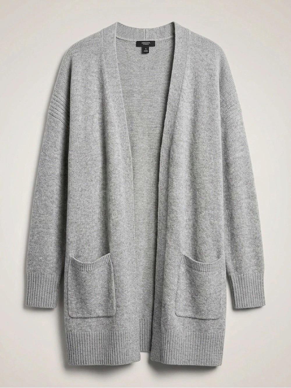 Simply Vera Wang Open Front Cashmere Blend Cardigan in Gray Size XXL NWT